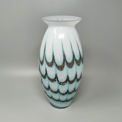 Luxuriöse, handgefertigte Vase aus Muranoglas aus den 1960er Jahren von Ca dei Vetrai. Hergestellt in Italien.
