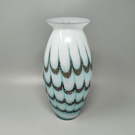 Image 1 of Luxuriöse, handgefertigte Vase aus Muranoglas aus den 1960er Jahren von Ca dei Vetrai. Hergestellt in Italien.