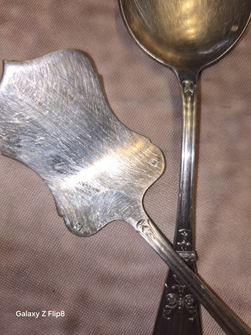 Ginger/fruit/cheese place setting – besteksets, Silver
