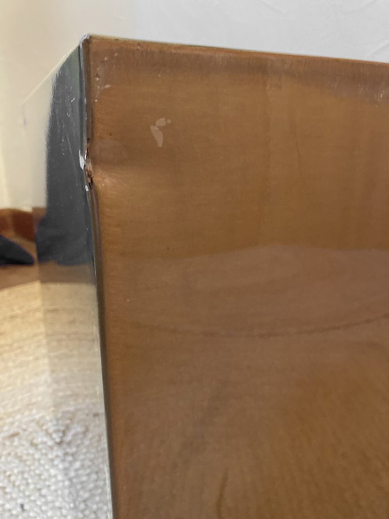 Image 1 of Electro-galvanized metal seat, brass effect. Pharrell Williams / Louis Vuitton fashion show, 2024