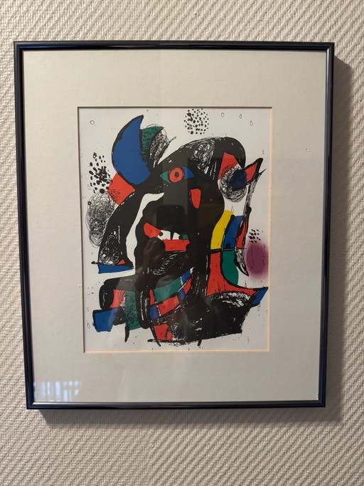 Lithographie en couleur originale de Joan Miró (1981) – Encadrée de haute qualité