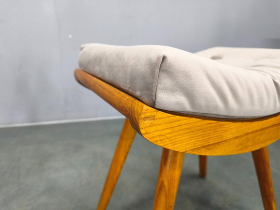 Image 1 of Coppia di poggiapiedi in acero di metà secolo, Cecoslovacchia, anni '60