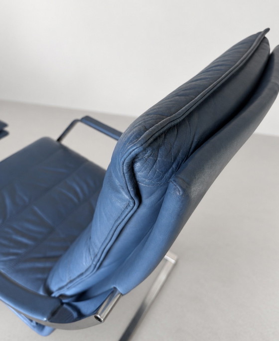 2x Fauteuils Lounge Komet Vintage ArtCollection et Ottoman – rvs, Leather (photo 10 of 15)