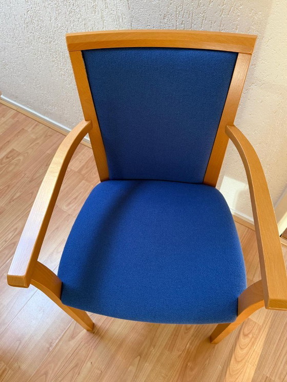 Image 1 of 2 chaises de salle à manger robustes bleu roi