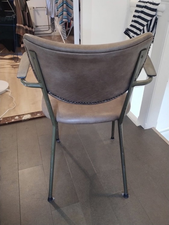 Vintage De Wit (Office) chair, green frame, light green upholstery – Office chairs, Metal, Plastic (photo 3 of 7)