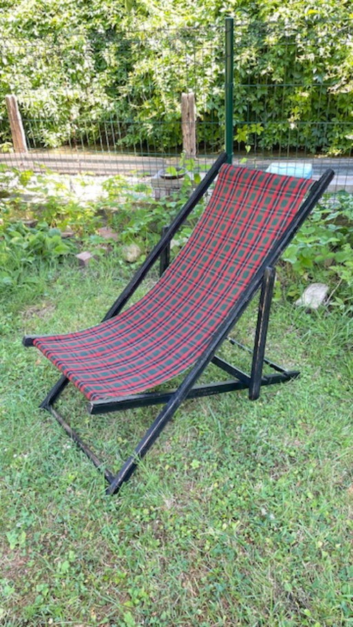 Vintage Canvas Folding Sun Lounger – ligbed tuin (photo 2 of 35)