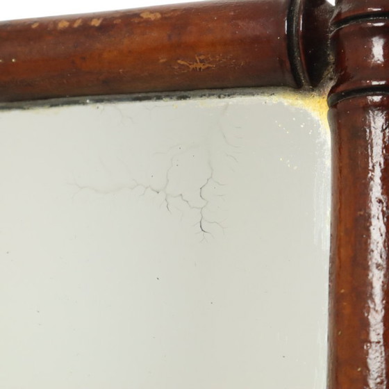 Image 1 of Specchio antico in legno effetto bambù stile Chinoiserie 63x52cm