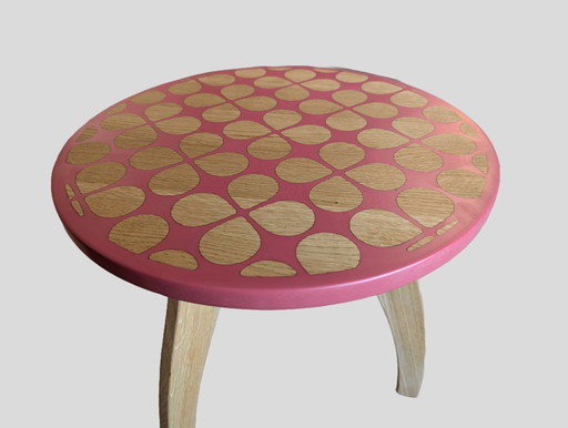 Table d'appoint unique ronde Rose