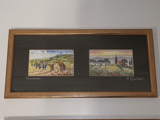 Dipinti in miniatura Toscana – wanddecoratie, Paper, Wood (photo 2 of 6)