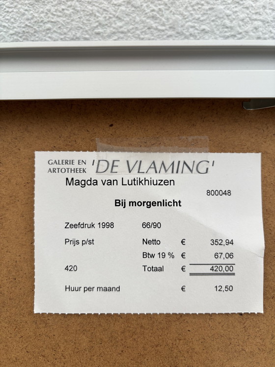 Image 1 of Screen print "By morning light" by Magda Luttikhuizen