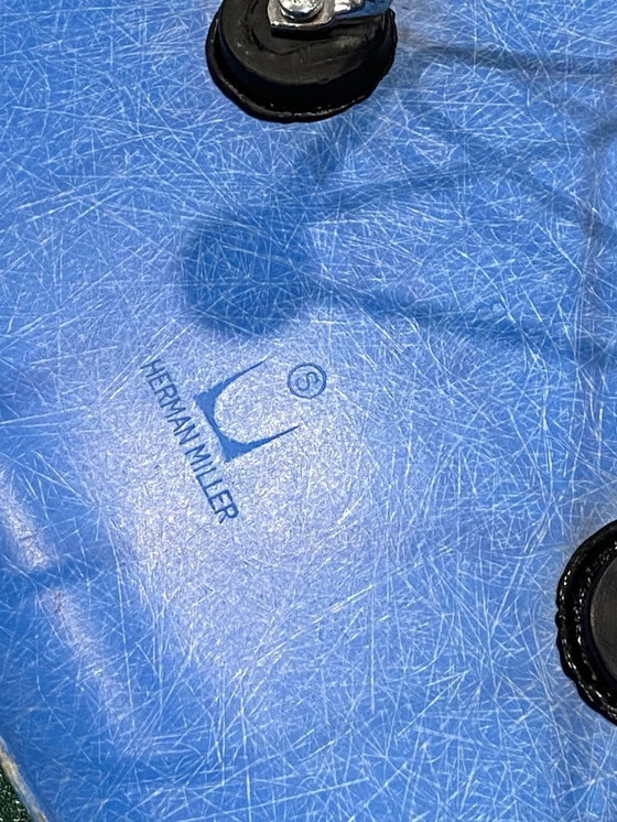 Image 1 of Sedia DSR Eiffel in fibra di vetro turchese, Eames Herman Miller vintage anni '50-'60-'70