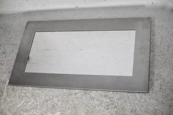 Image 1 of Grote stalen spiegel 70's