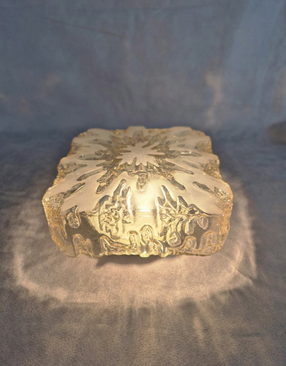 Image 1 of Vintage Honsel Glass Flush Mount Ceiling/Wall Light E27 – Mid Century Modern Design