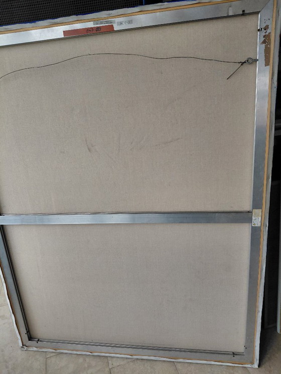 Image 1 of Simon Woudwijk 'Construction III' oil acrylic on canvas, unique! 