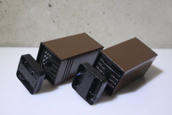 Image 1 of 2 Wall Lamps – Brown – Square – 1980s