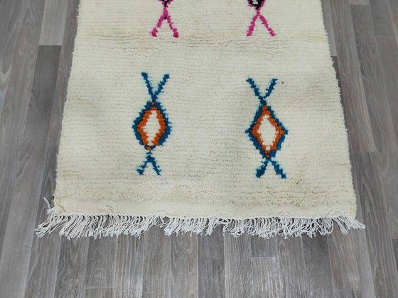 White Berber rug with decoration, 250cm x 150cm – Rugs & carpets, Wool (photo 4 of 10)