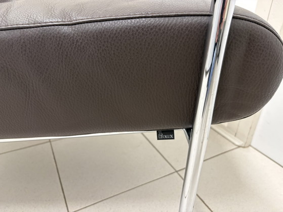 Image 1 of Leolux Gazetta Fauteuil Bruin Leer Set van twee.