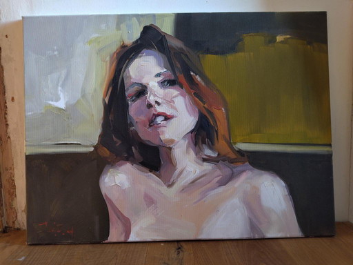 Jurij Frey - 'Model' Oil on canvas 73x54cm