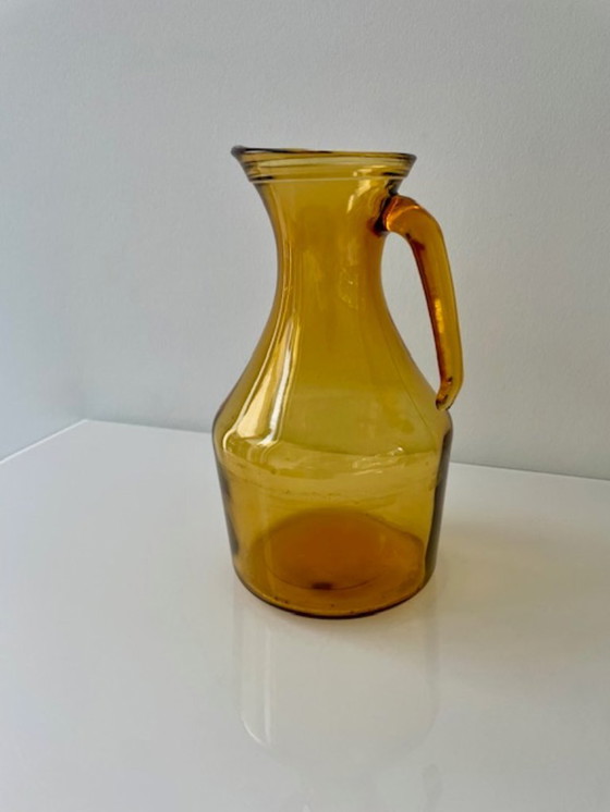Image 1 of Carafe vintage en verre ambré de Bormioli Rocco – Italie