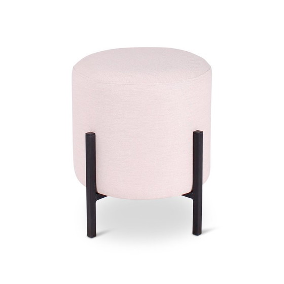 Image 1 of Pouf in beige fabric