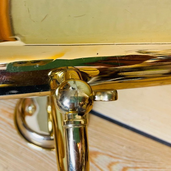 Image 1 of Applique murale réglable en laiton poli de style industriel