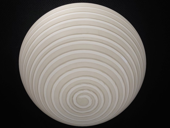 Image 1 of Vintage Brüne Glas Germany swirl plafonnière