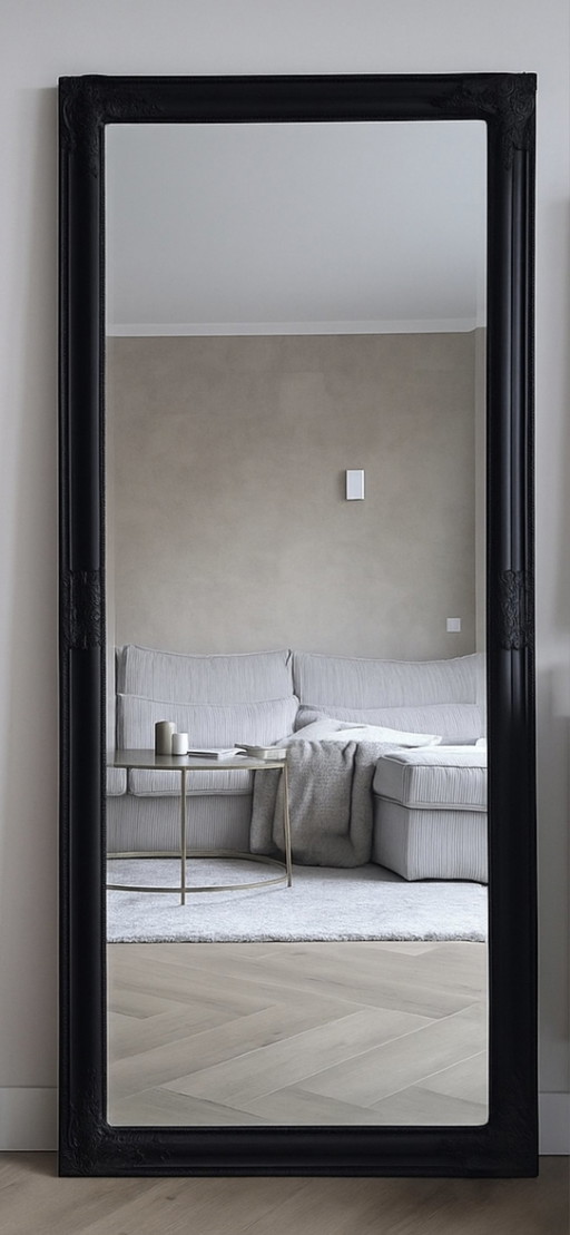 Large black mirror hotel chic industrial