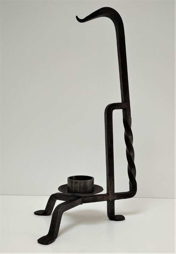 Image 1 of Candeliere brutalista in ferro battuto degli anni '60