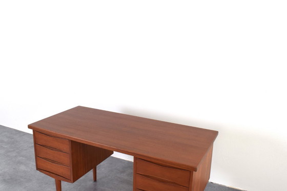 Image 1 of Scrivania Mid-Century in teak di Fredrik Kayser per Skeie Møbler, anni '60.