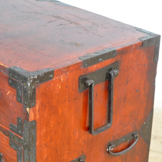 Japanese Tansu chest of drawers, circa 1890, Iron, Wood, Black (photo 6 of 16)