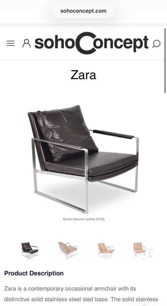 Image 1 of Soho Concept leather armchair