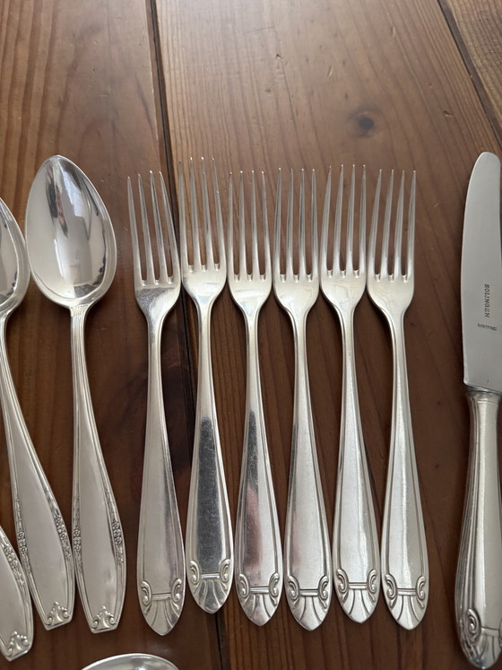 Image 1 of Cubiertos bañados en plata, 32 piezas, Solingen y Wellner Silber