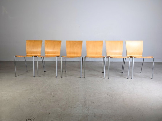 Image 1 of Set of 6 original Vitra Taino chairs, stackable conference chairs, VAT included