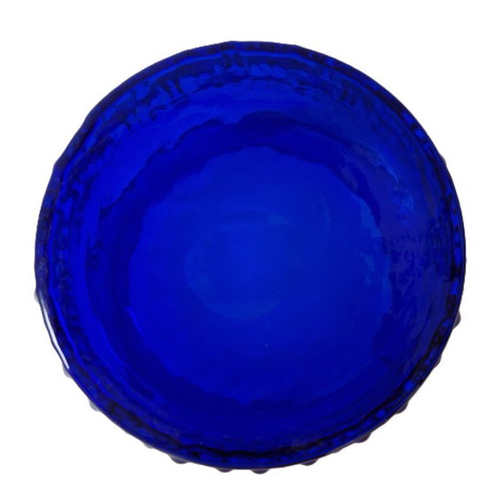 Image 1 of Eneryda Glasbruk - Kobaltblauwe vaas en schaal - 60s