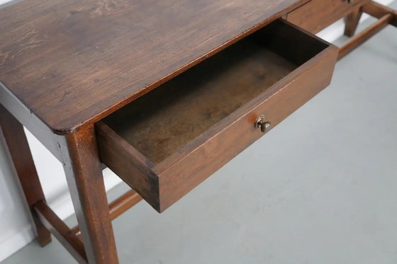 Image 1 of Tavolino rustico antico da fattoria francese in legno di olmo, inizio XX secolo