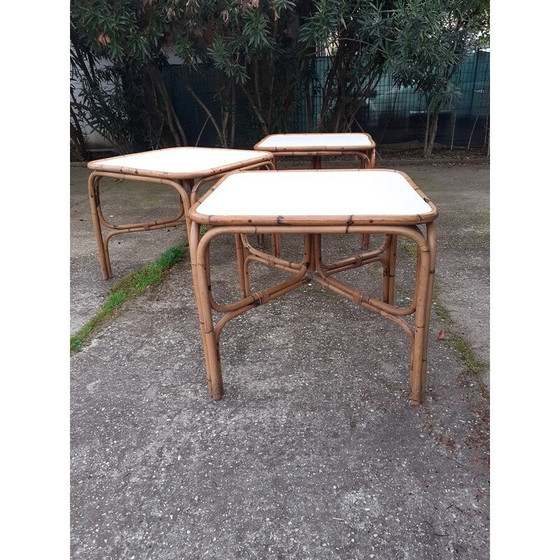 Image 1 of Vintage bamboo table, 1980