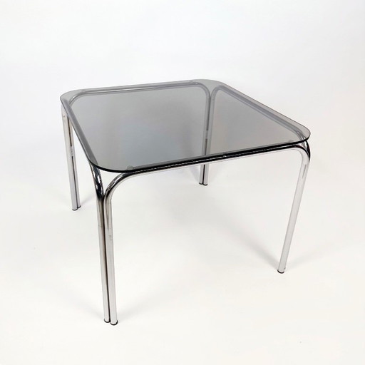 1970s Chrome and Glass Coffee Table