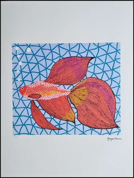 D'après Yayoi Kusama, Poisson rouge, Lithographie, années 1990