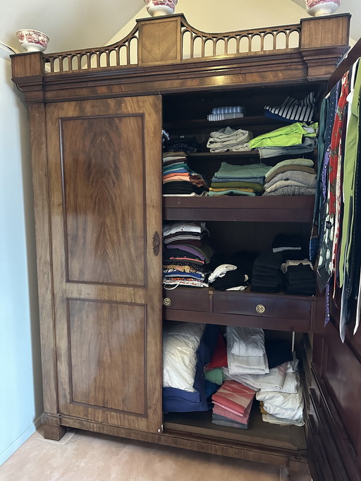 Biedermeier wooden wardrobe
