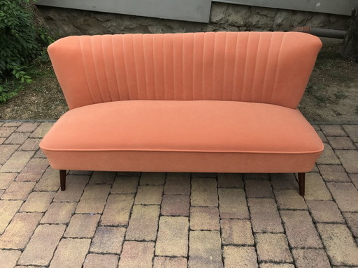 Canapé Orange Mid-Century, 1950