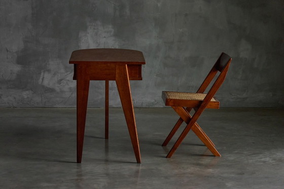 Image 1 of Tripod Desk by Jacques Adnet, France, 1950s