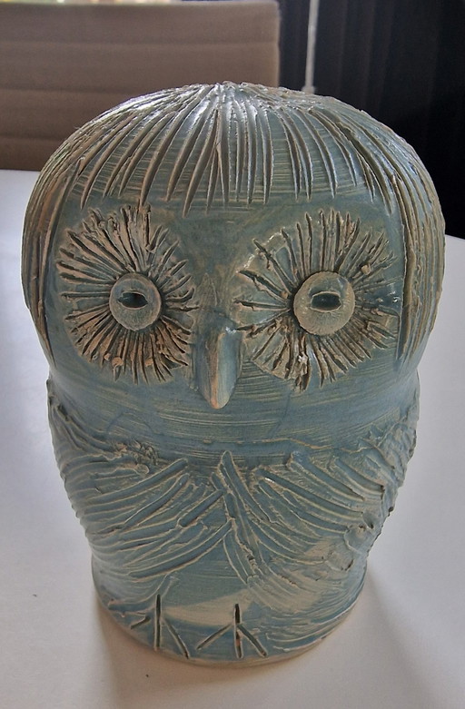 Gufo in ceramica d'epoca da studio
