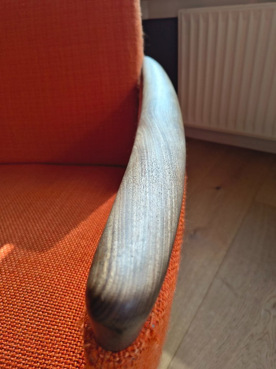 Seventies Kuipstoel (Renovatie Object) – Fauteuils, Textile, Wood (photo 3 of 8)
