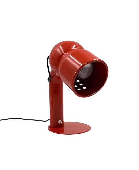 Image 1 of Elio Martinelli, modelo 2135. Lámpara de mesa/escritorio Robot roja, Martinelli Luce, Italia, 1960.