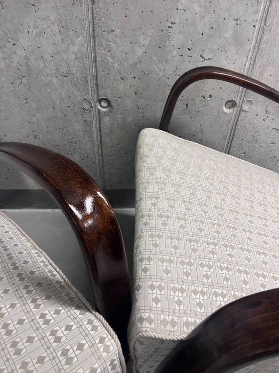 Image 1 of Pair of Halabala H269 Armchairs – Jindřich Halabala Art Deco Czech Lounge Chair
