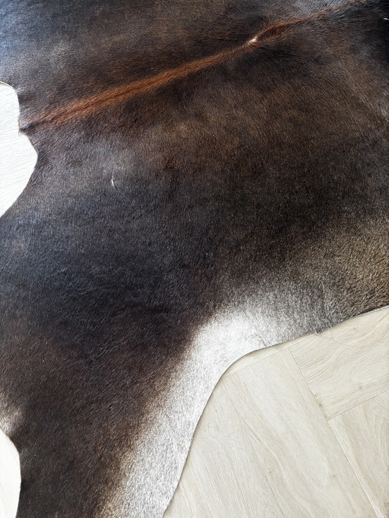 Image 1 of Mooi donkerbruin vloerkleed van koevel