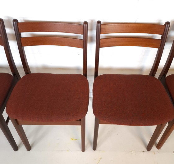 Image 1 of 6x vintage eetkamerstoel Deens design jaren 70