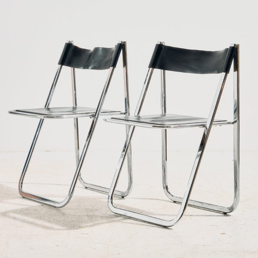 MK11936 Tamara klapstoel van Arrben Italië – Arrben Italy, klapstoelen, Leather, Metal
