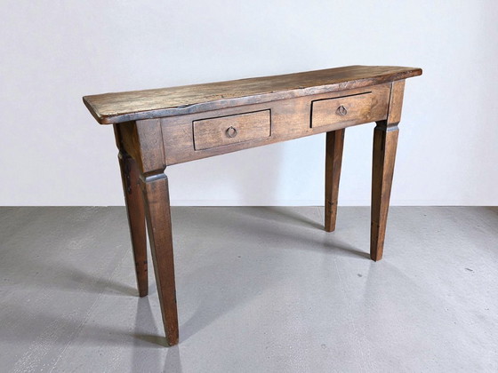 Image 1 of Tavolino laterale / consolle in autentico legno massello