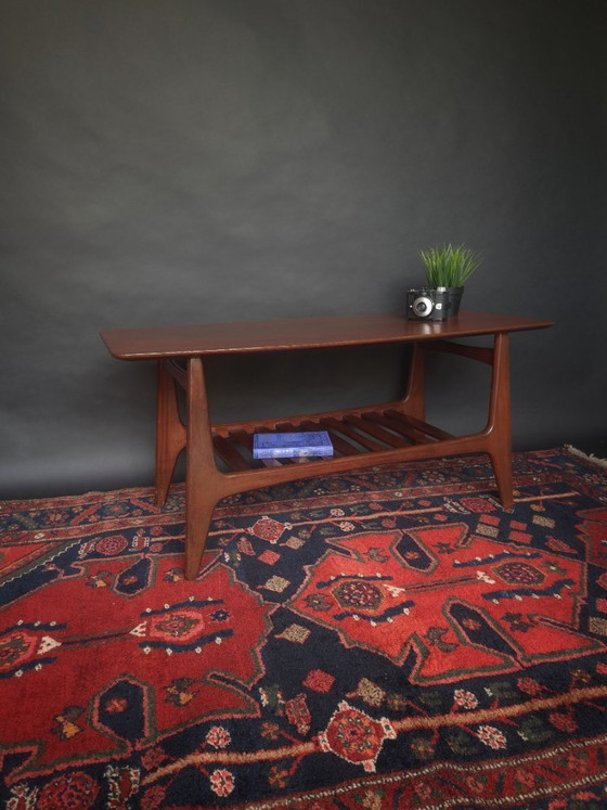 Vintage Midcentury Retro Design Teak Coffee Table – Wood (photo 5 of 5)